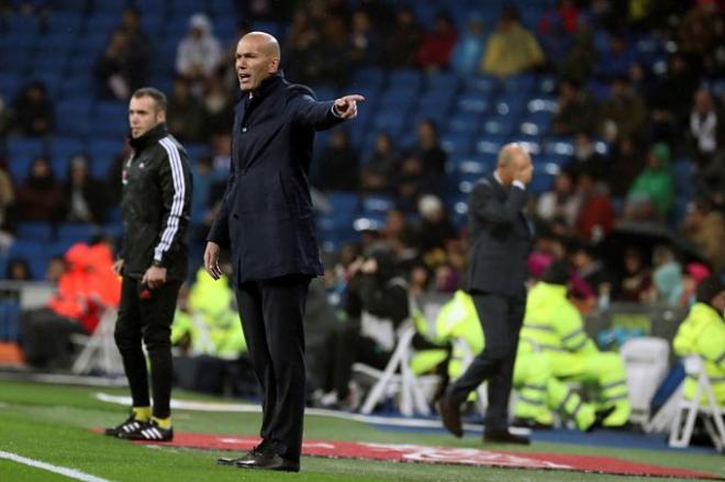 Zidane, en un partido del Real Madrid.