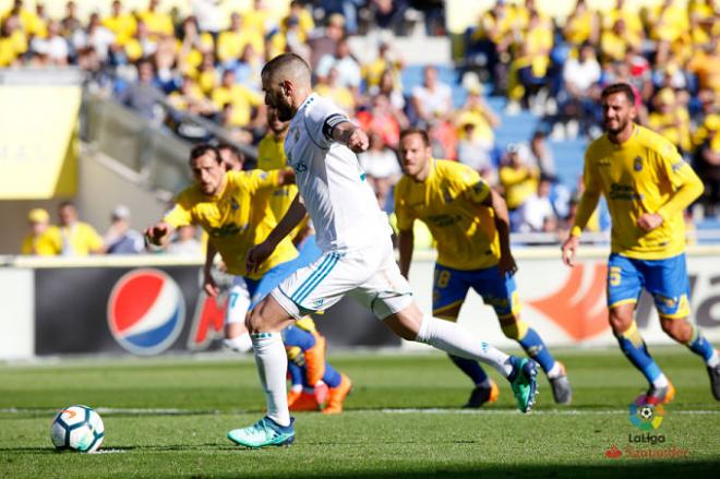 Benzema anota el 0-1 en Gran Canaria desde los 11 metros (Foto: LaLiga).