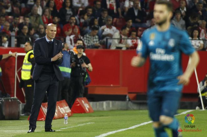 Zidane, durante el partido (Foto: LaLiga).