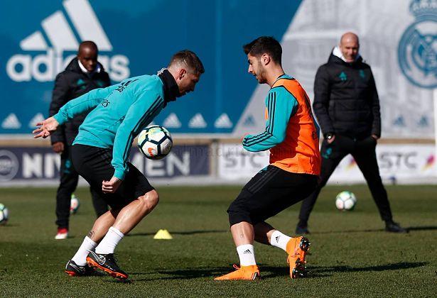 Asensio y Ramos, en la sesión del domingo.