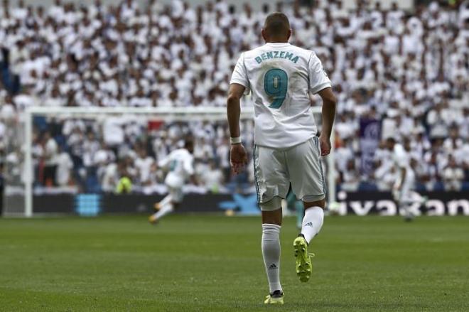 Benzema. en un partido de la pasada temporada.