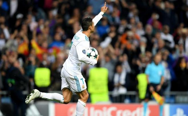 Cristiano Ronaldo celebra un gol en la Champions.