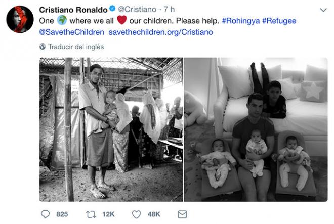 Tuit de Cristiano Ronaldo.