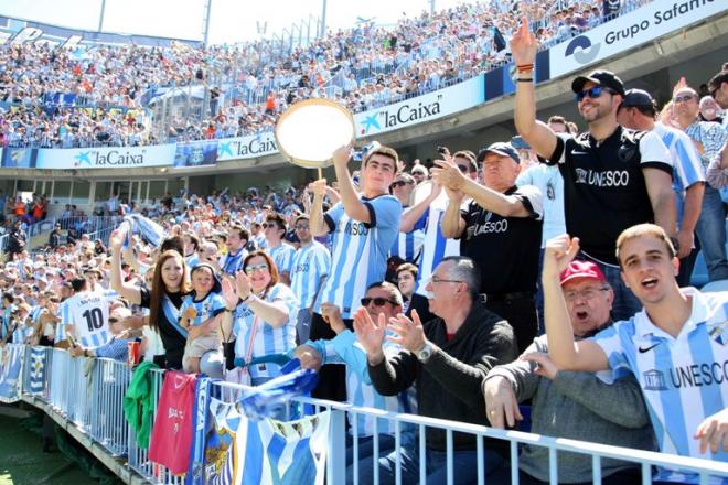 Aficionados, el pasado domingo en La Rosaleda.