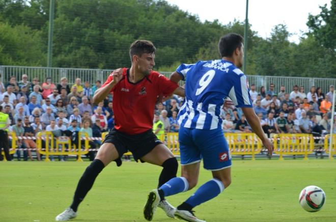 Lance del partido de este domingo en La Coruña.