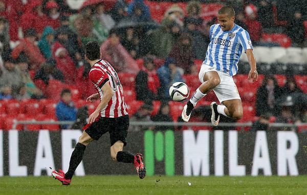 Rosales, durante el partido. / @Malagacf