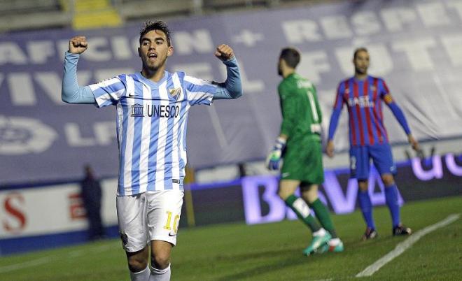 Horta, celebrando el 0-1 en el Ciutat de Valencia.