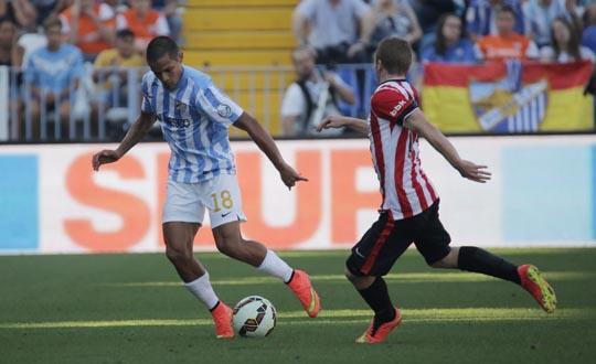 Imagen del Málaga-Athletic de Liga.