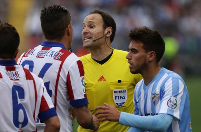 Mateu, durante el partido.