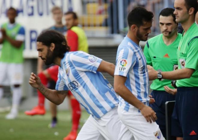 Sergio Sánchez, en el momento del cambio.