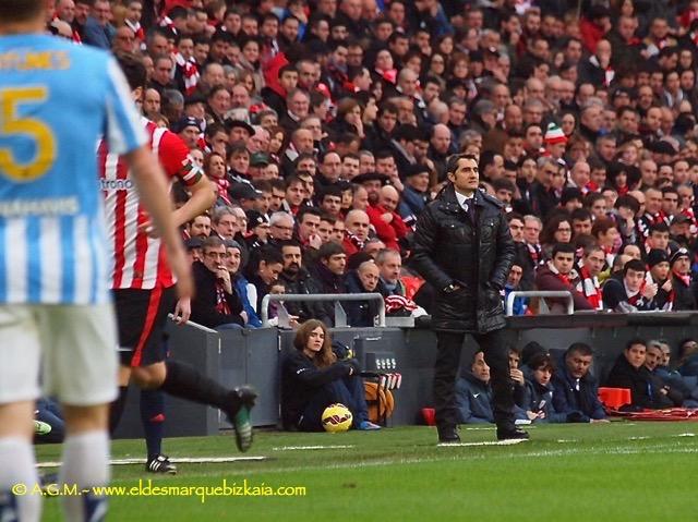 Valverde, durante el Athletic-Málaga