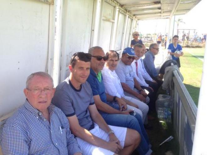 Benítez, Gracia, Husillos, Casado y Ben Bakek. / @MalagaCF