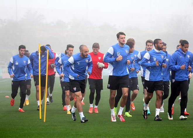 Imagen del entreno de esta mañana.