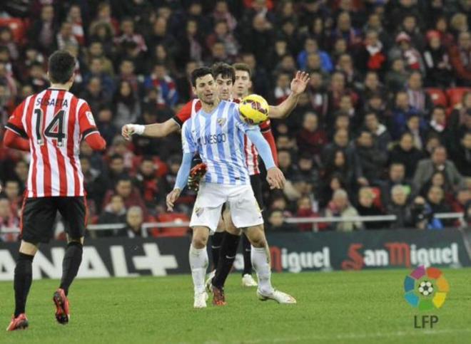 Guerra, durante el partido.