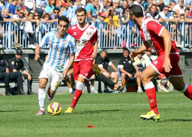 Juanmi, durante el partido.