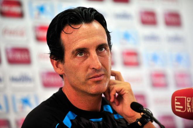 Unai Emery, durante la rueda de prensa.