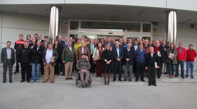 Foto de familia con el consejero Alonso.