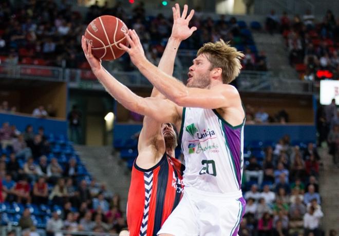 Stefansson, en un partido en Vitoria.