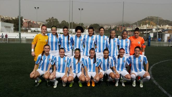 El once del Málaga.