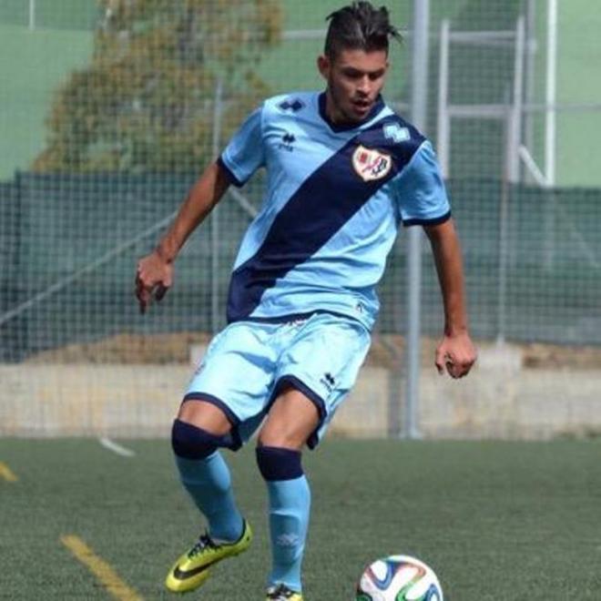 Vela, con la camiseta del Rayo.