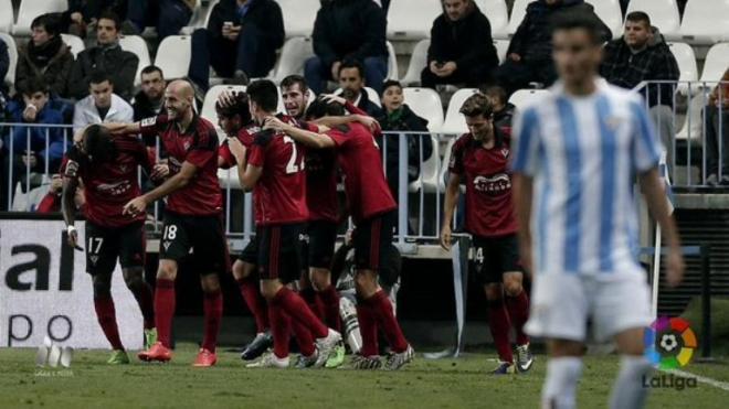 El Málaga, eliminado de la Copa por el Mirandés.