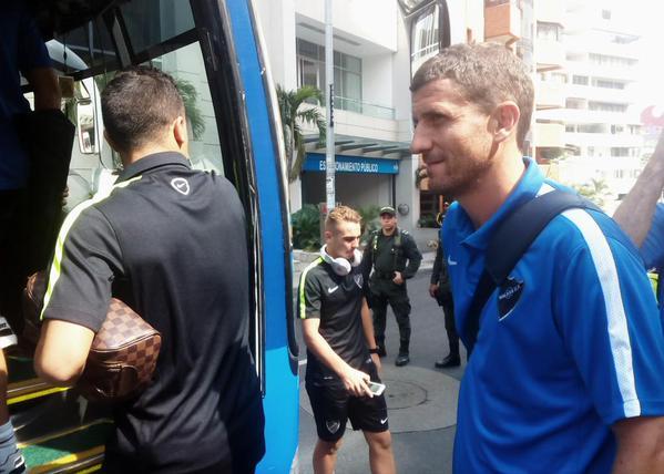 Gracia, antes de partir al Estadio Deportivo Cali. / Foto: malagacf.com.