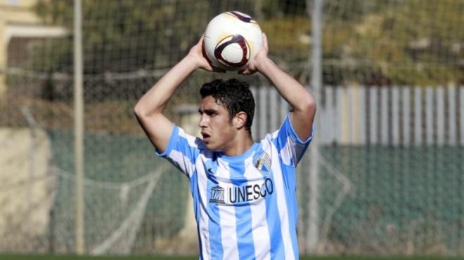 Víctor Ruiz, en un partido con el filial.