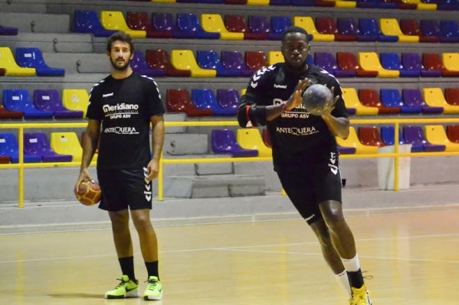 Castro y Moreno, en un entrenamiento.