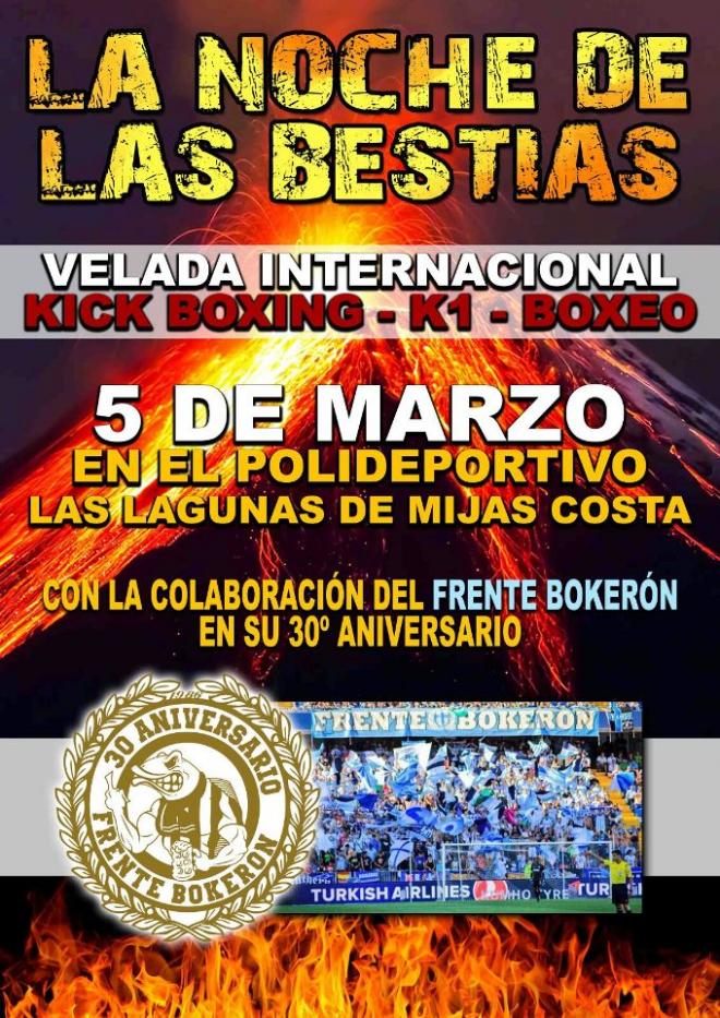 Cartel de la velada.