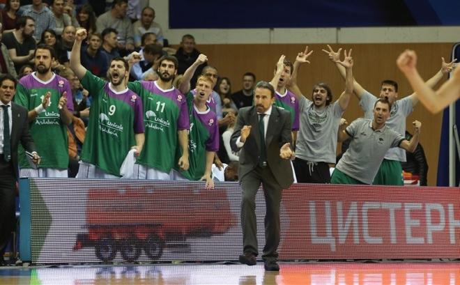 Plaza, en el último CSKA-Unicaja.