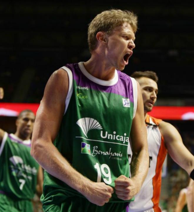 Kuzminskas, tras una canasta al Fuenlabrada.