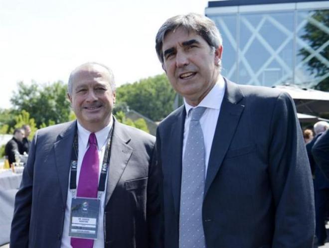 Muratore (FIBA) y Bertomeu (Euroliga).