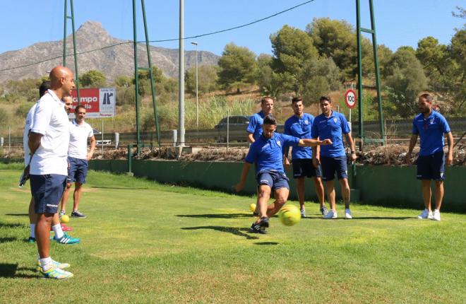 Nafti, en un entrenamiento.