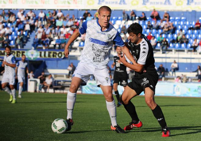 Lolo González, durante el partido.