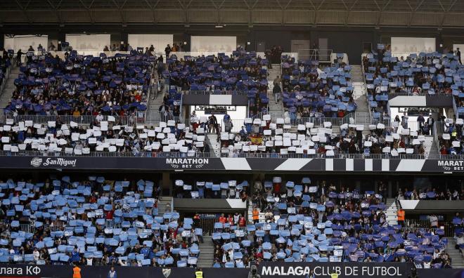 La Rosaleda, antes de un encuentro.