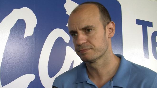 Carlos Jiménez, en la presentación del Clínicas de balonmano.