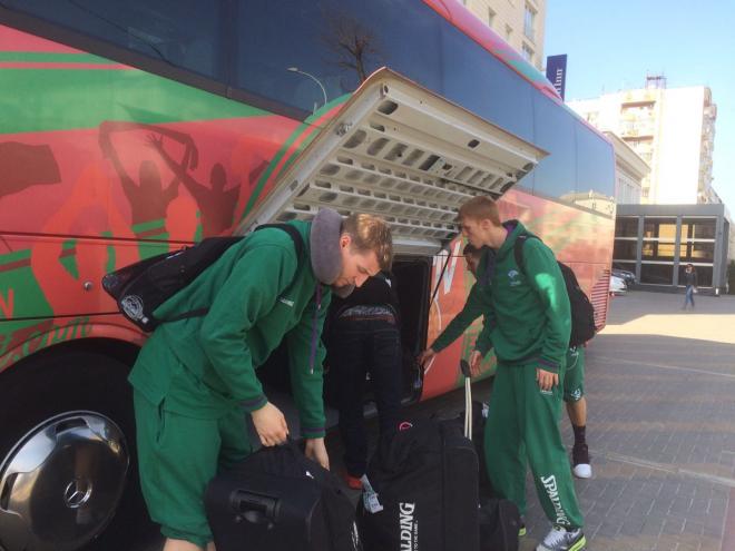 La expedición del Unicaja llega a Krasnodar.