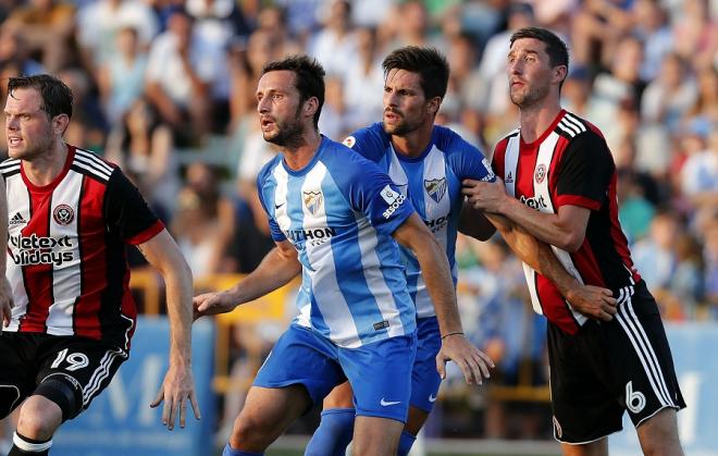 Baysse y Adrián debutaron con el Málaga (Foto: www.malagacf.com)..