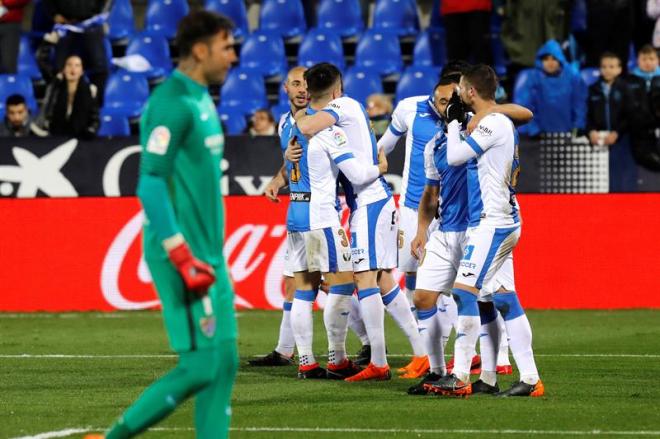 Roberto se lamenta ante la celebración del Leganés.