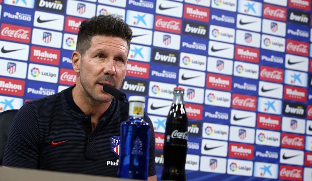 Simeone, en rueda de prensa.