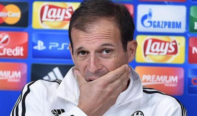 Allegri, en rueda de prensa.