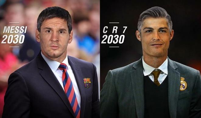 Messi y Cristiano en 2030.