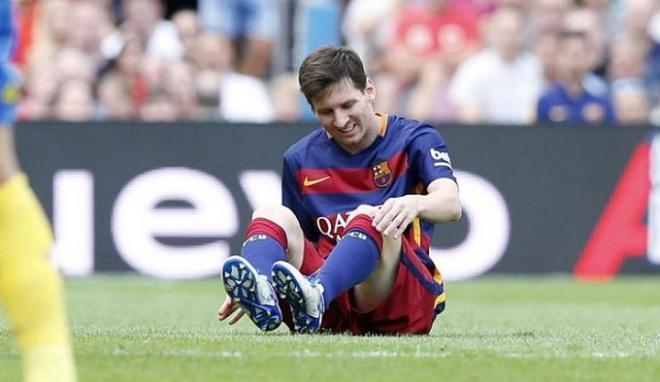 Messi, baja sensible en el Barcelona.