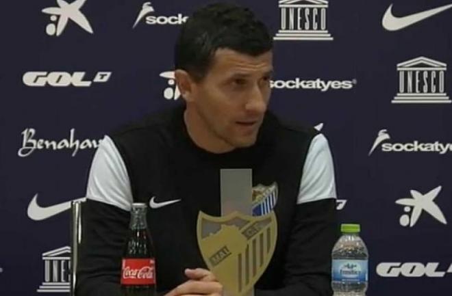 Javi García, entrenador del Málaga.