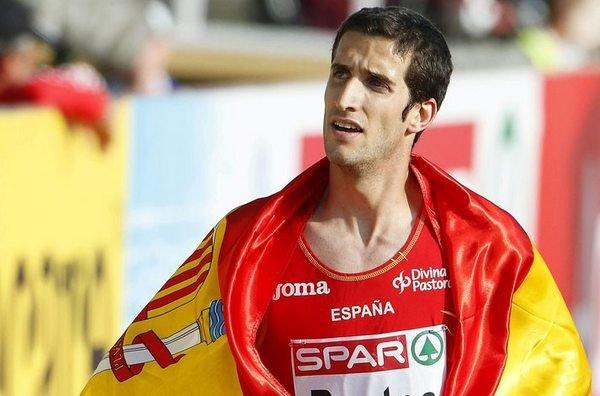 El atleta español, tras la carrera.