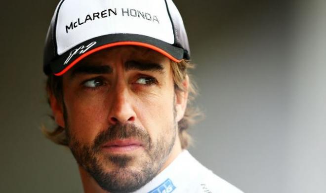Alonso, durante un Gran Premio.
