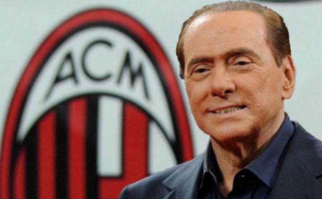 Berlusconi, en su etapa en el Milan.