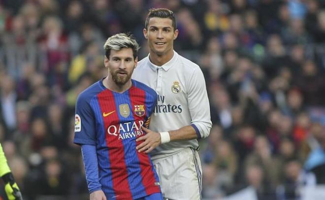 Messi y Cristiano, durante un Clásico pasado.