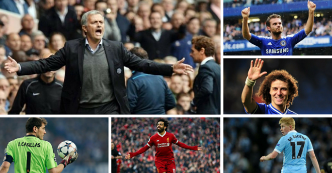 Mourinho y los cinco protagonistas.