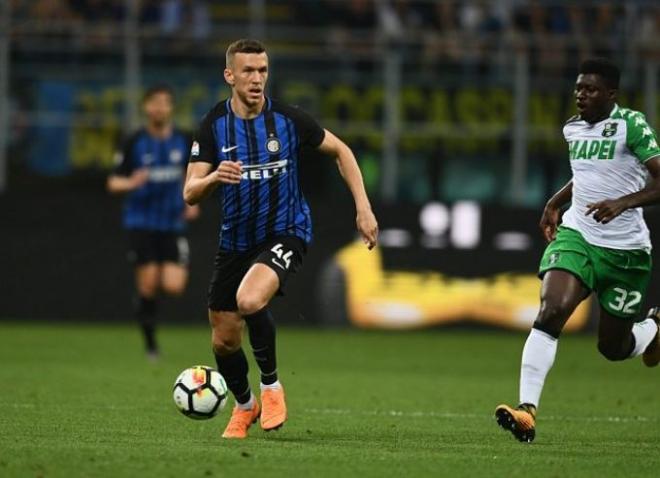 Acción del partido entre Inter y Sassuolo.